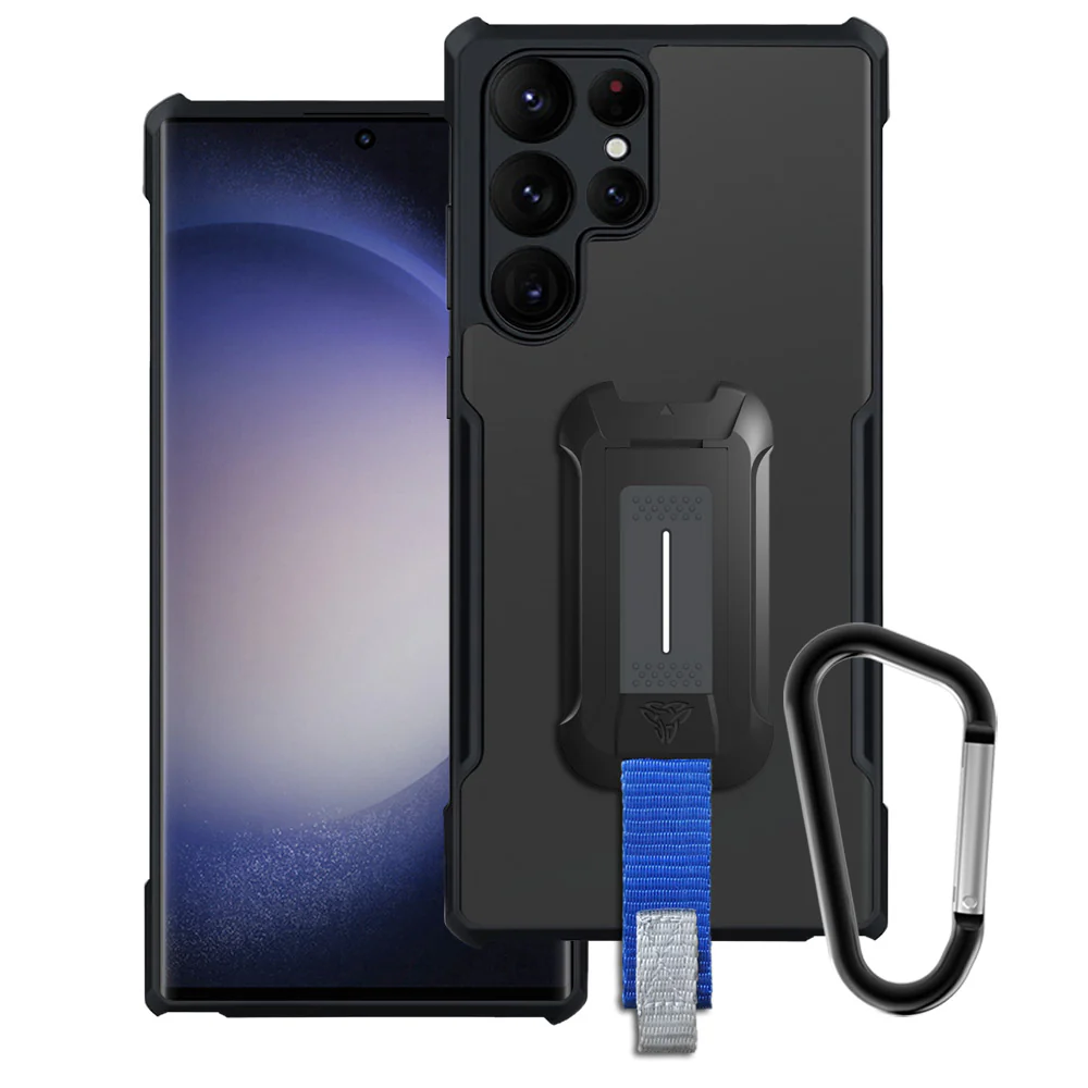 TX-SS23-S23U | Samsung Galaxy S23 Ultra SM-S918 Case | Slim Shockproof Case w/ KEY Mount & Carabiner