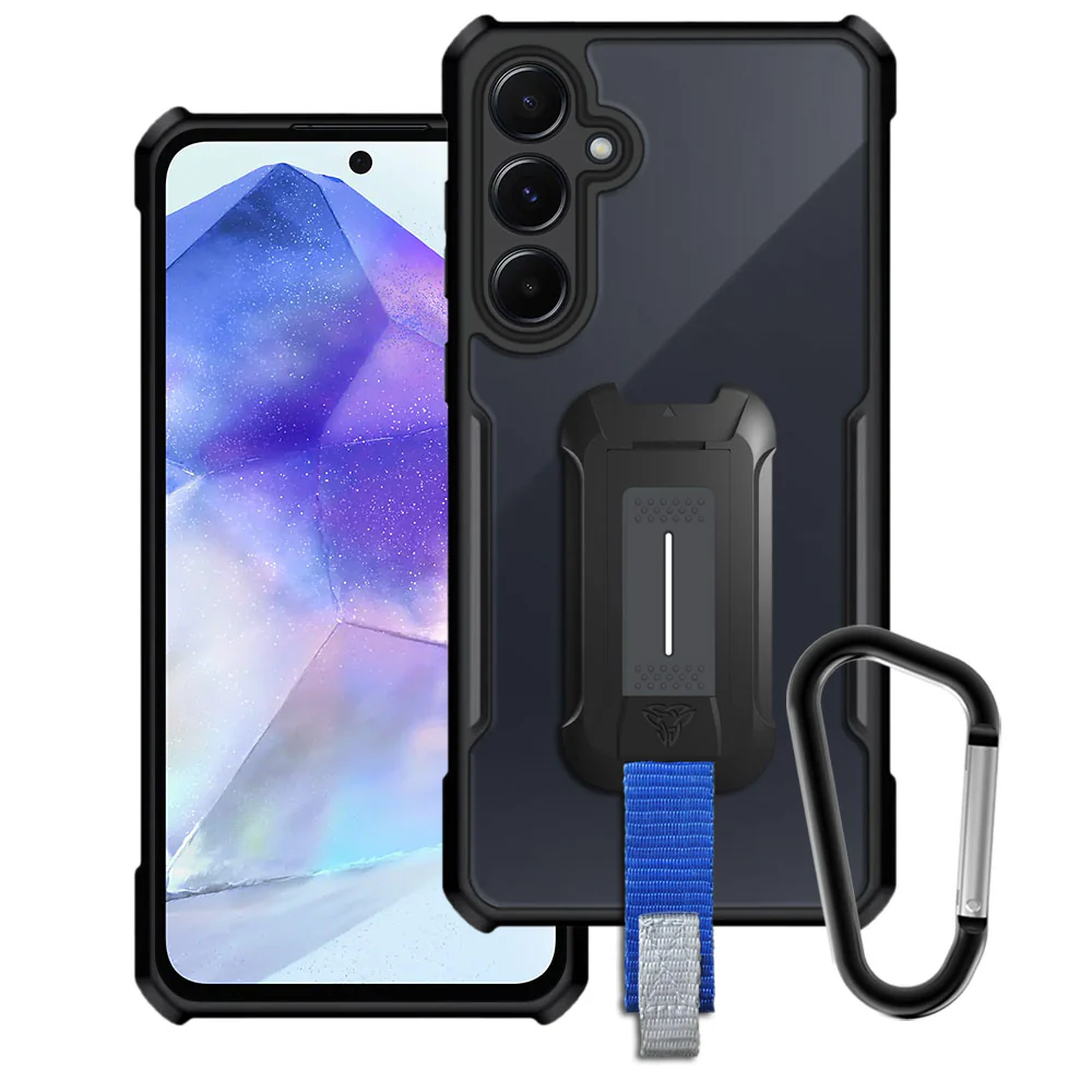 TX-SS24-A555G | Samsung Galaxy A55 5G SM-A556 Case | Slim Shockproof Case w/ KEY Mount & Carabiner