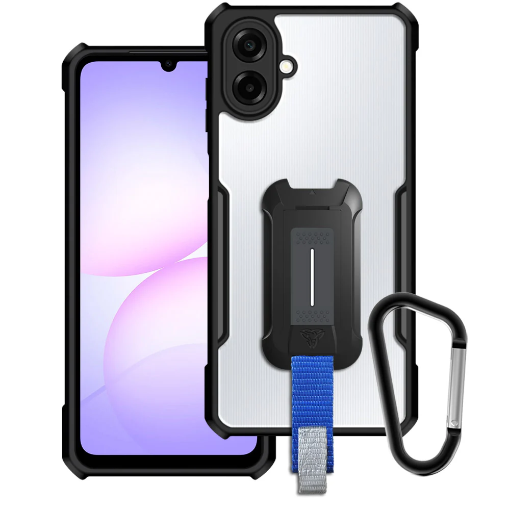 TX-SS25-A074G | Samsung Galaxy A07 4G SM-A075 Case | Slim Shockproof Case w/ KEY Mount & Carabiner