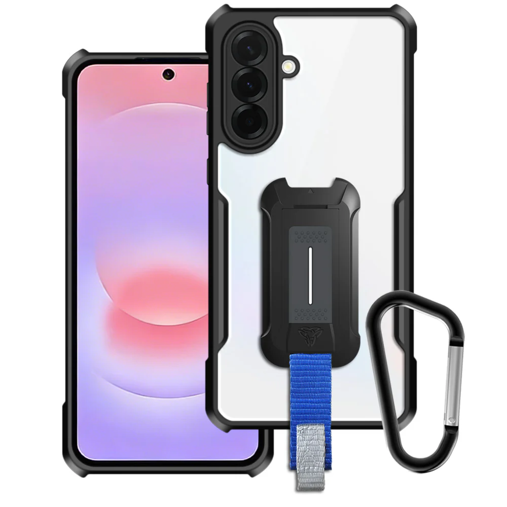 TX-SS26-A375G | Samsung Galaxy A37 5G SM-A376 Case | Slim Shockproof Case w/ KEY Mount & Carabiner