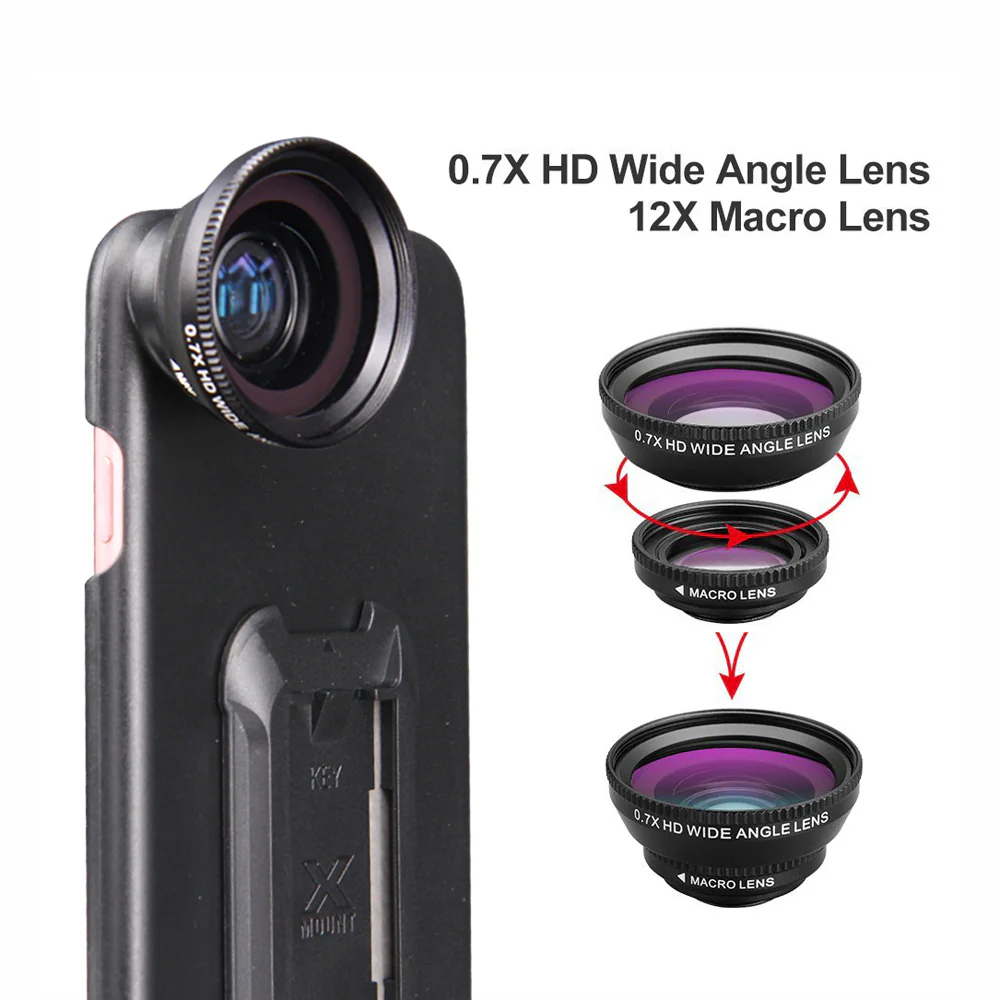 UAX-Fi6P | iPhone 6 / 6S Plus Case | Mountable case with 0.7X HD wide angle lens and 12X Micro lens - Image 3