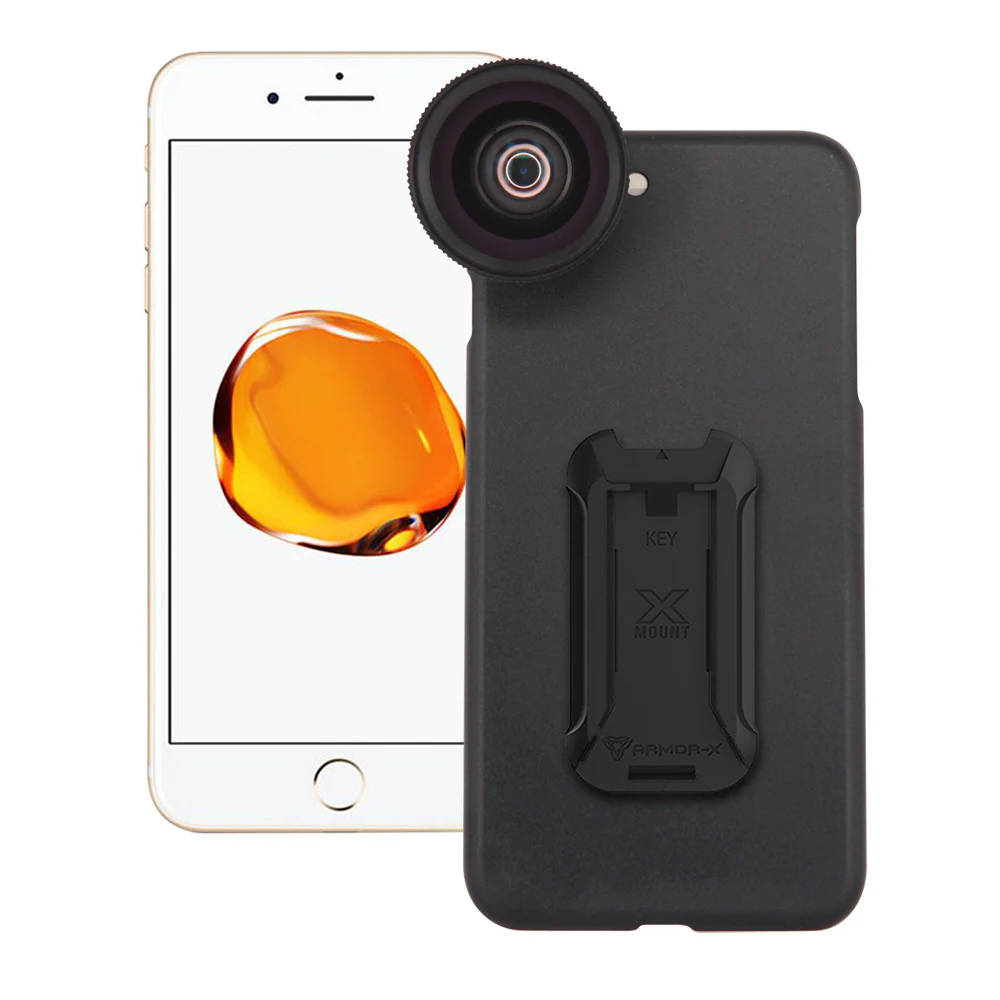 UAX-Fi8P | iPhone 7 plus / iPhone 8 plus Case | Mountable case with 0.7X HD wide angle lens and 12X Micro lens