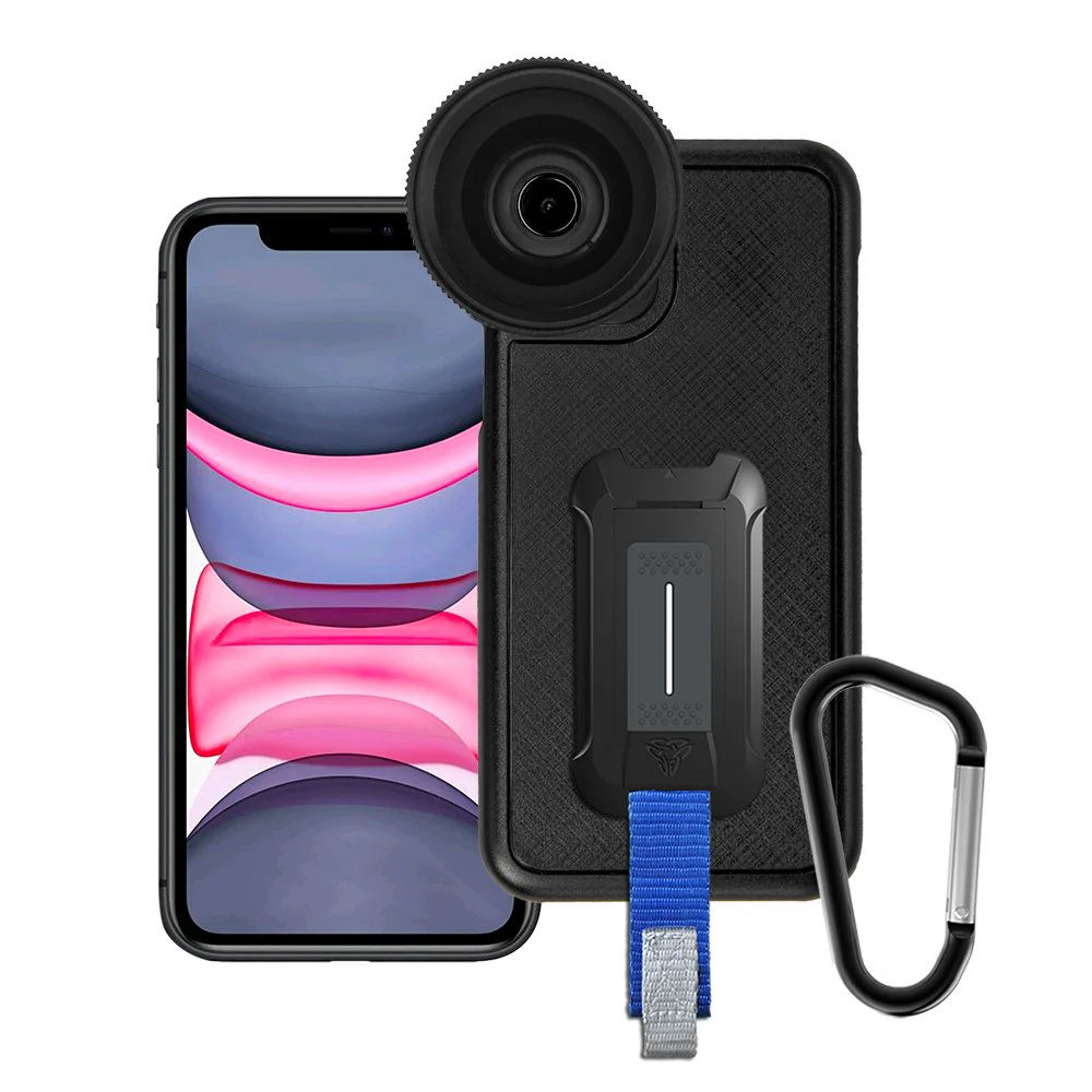 UAX-FiPH-11PRO | iPhone 11 Pro Case | Mountable case with 0.7X HD wide angle lens & 12X Micro lens
