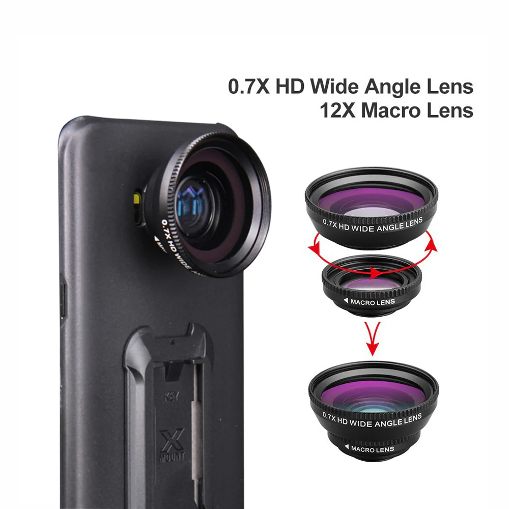 UAX-FS9P | Samsung Galaxy S9+ S9 Plus Case | X-Mount w/ 0.7X HD wide angle lens and 12X Micro lens - Image 9