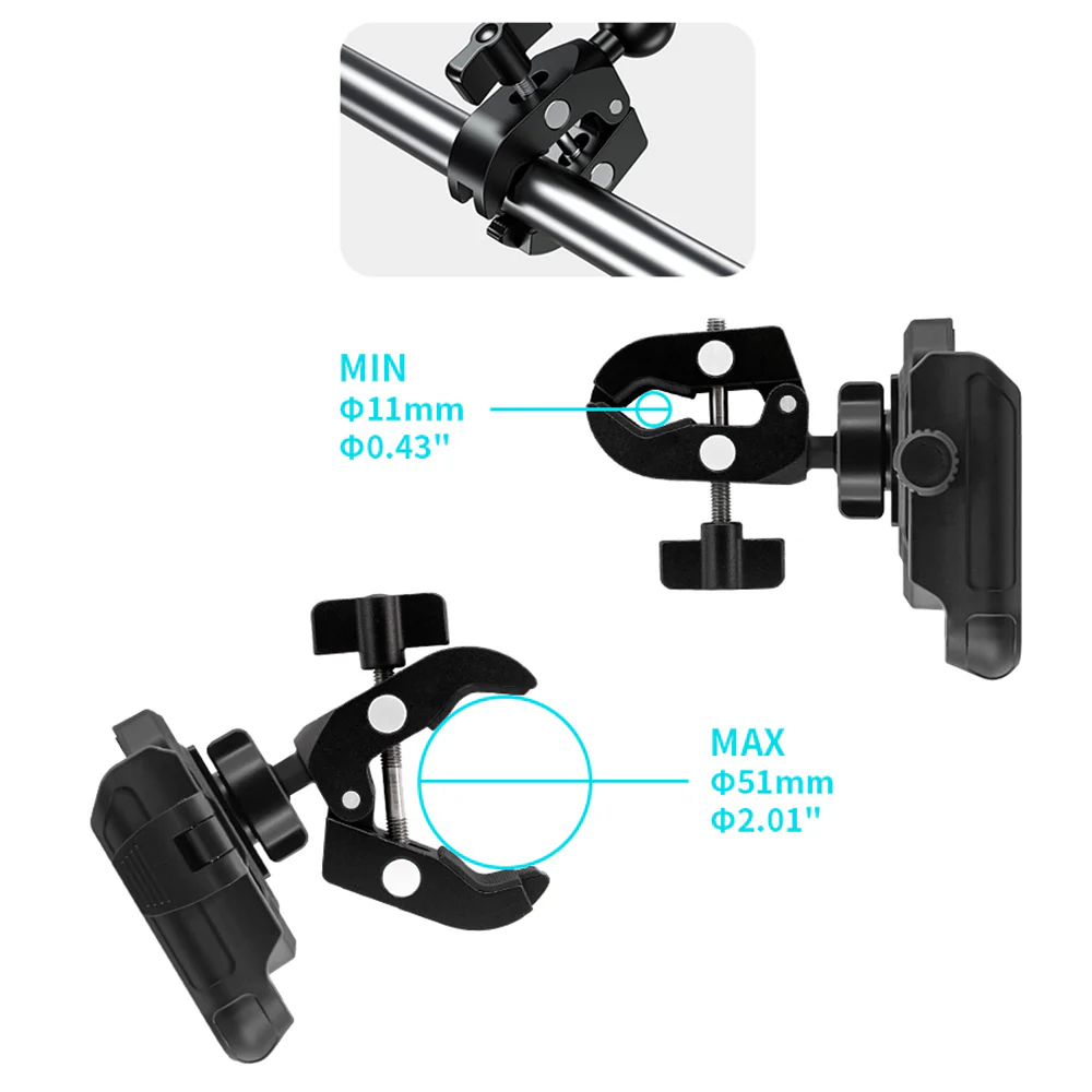 UCP-X132 | Quick Release Handle Bar Mount Universal Mount | Design for Phone - Image 2