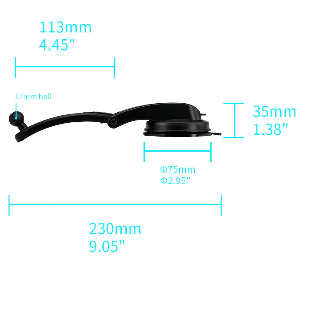 UCP-X144 | Folding Arm Suction Cup Universal Mount | Design for Phone - Image 3