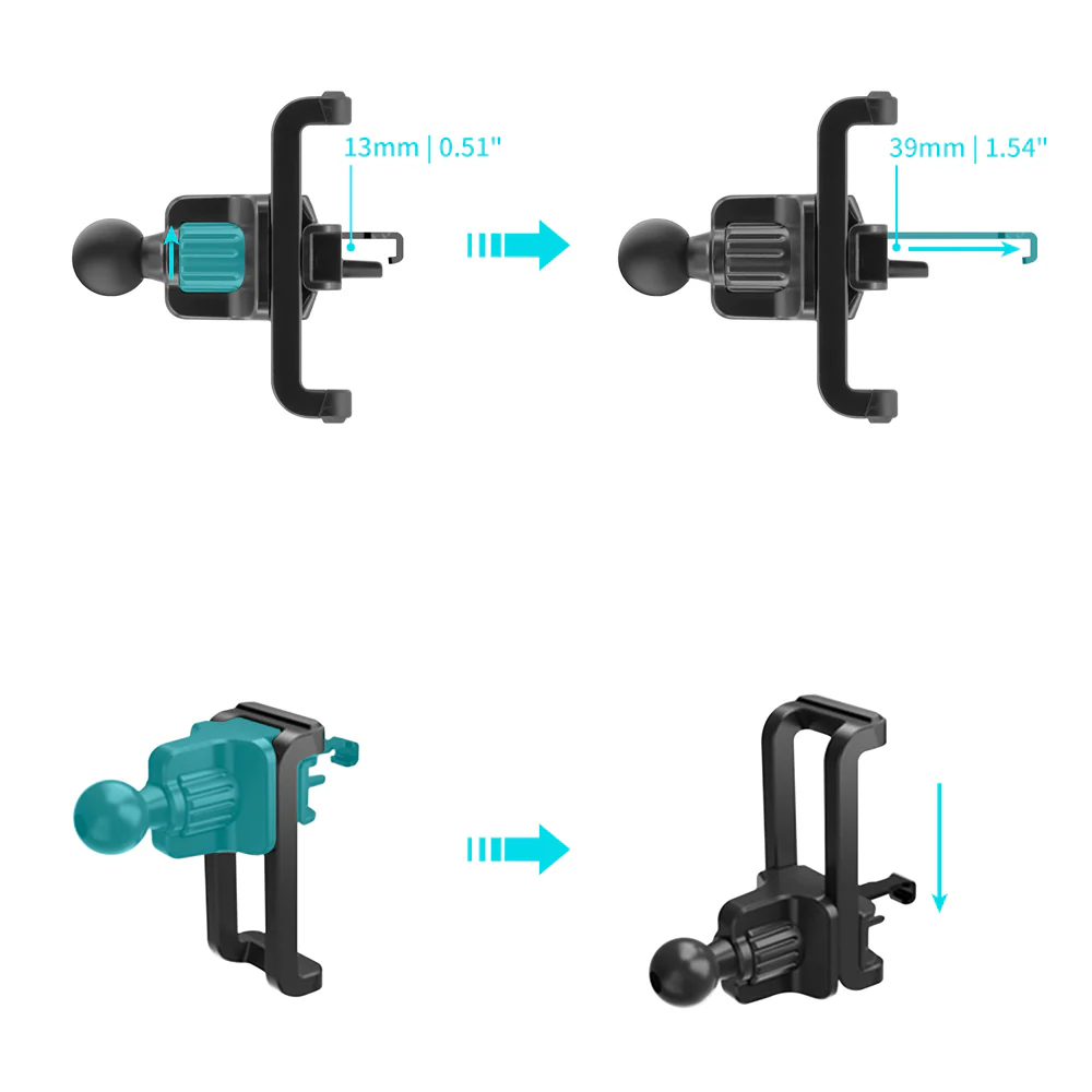 UCP-X161 | Slidable Car Air Vent Universal Mount | Design for Phone - Image 3