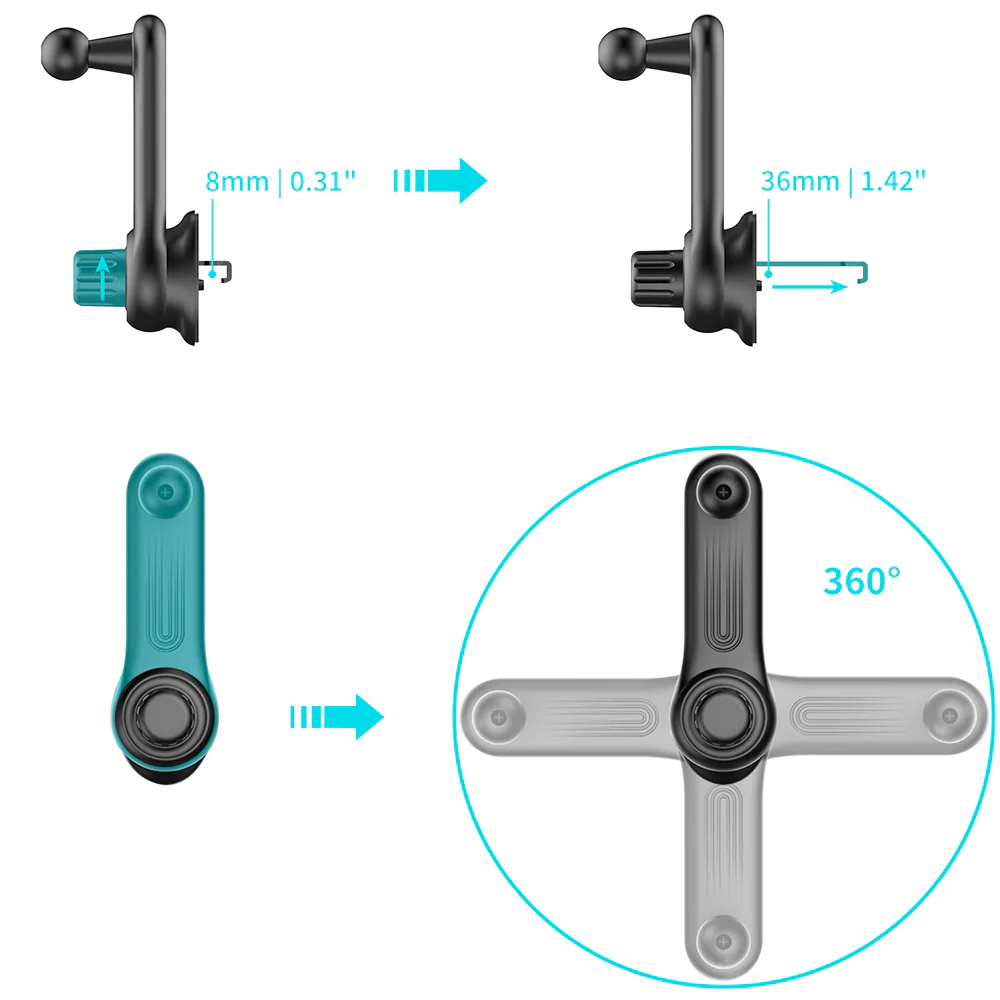 X162K | Car Air Vent Mount | TYPE-K For ActiveKEY - Image 3