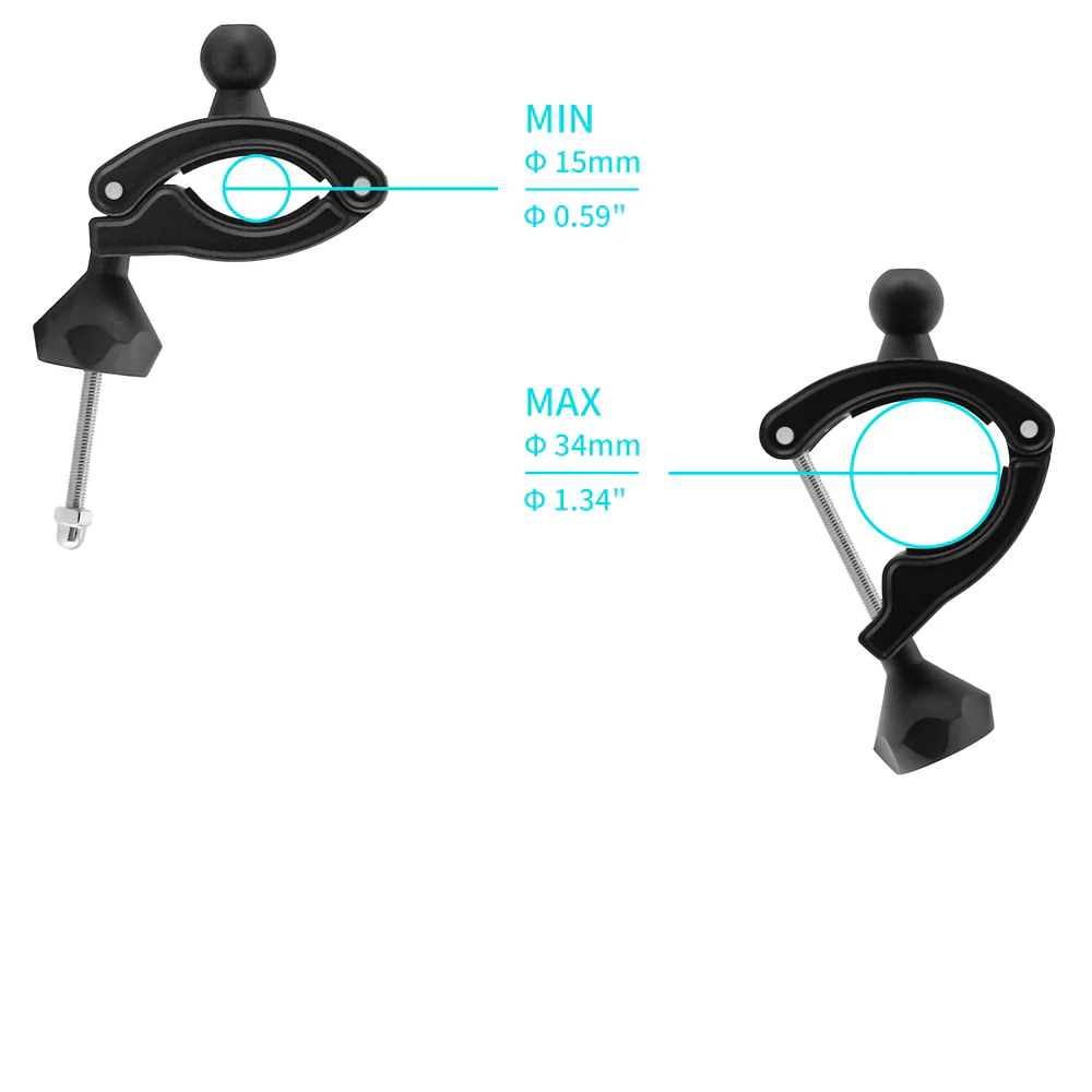 X174K | Quick Release Bicycle Handlebar Mount | ⌀15-34mm | TYPE-K For ActiveKEY - Image 3