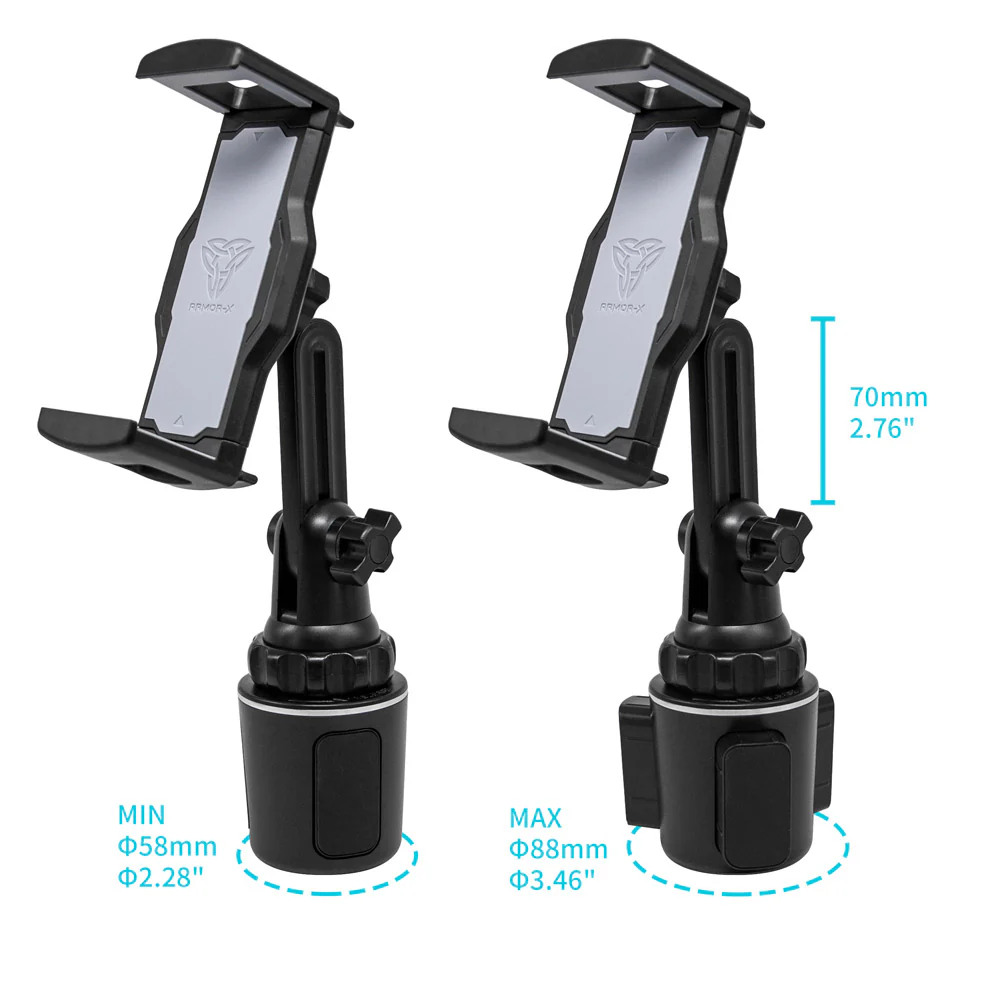 UCT-X107 | Cup Holder Mount For Car Universal Mount | Design for iPad, Galaxy Tab & Tablet - Image 3