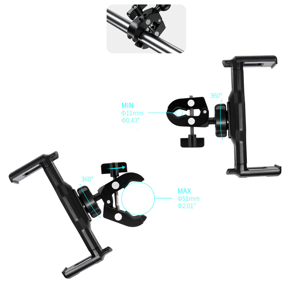 UCT-X132 | Quick Release Handle Bar Mount Universal Mount | Design for iPad, Galaxy Tab & Tablet - Image 5
