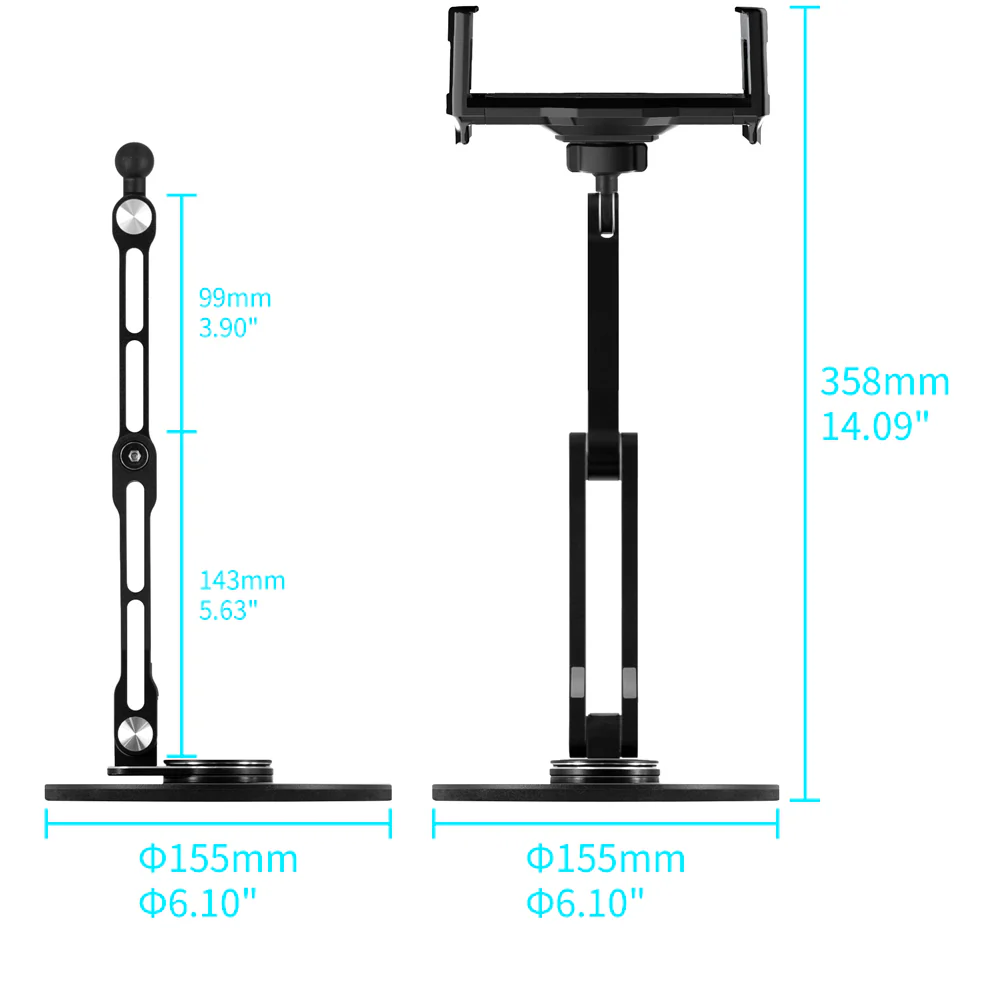 UCT-X154 | Adjustable Foldable Swivel Desktop Universal Mount | Design for iPad, Galaxy Tab & Tablet - Image 7