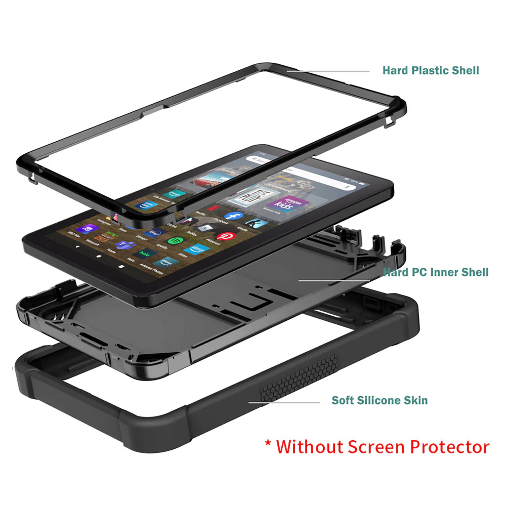 VPN-AZ-HD8G12 | Amazon Fire HD 8 / HD 8 Plus 2022 | 3 layers Protective Rugged Case with kick-stand - Image 8
