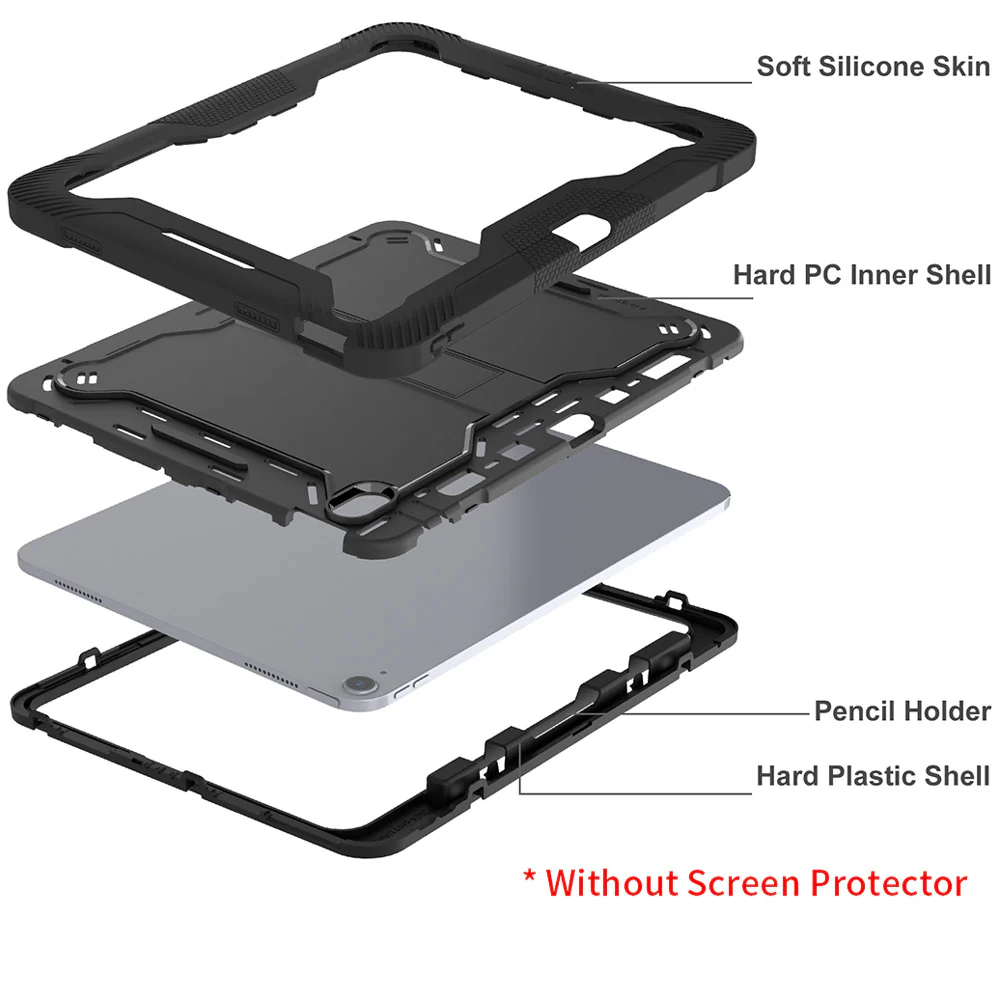 VPN-iPad-A5 | iPad Air 11 (M2) / (M3) / (M4) | 3 layers Protective Rugged Case with kick-stand - Image 6