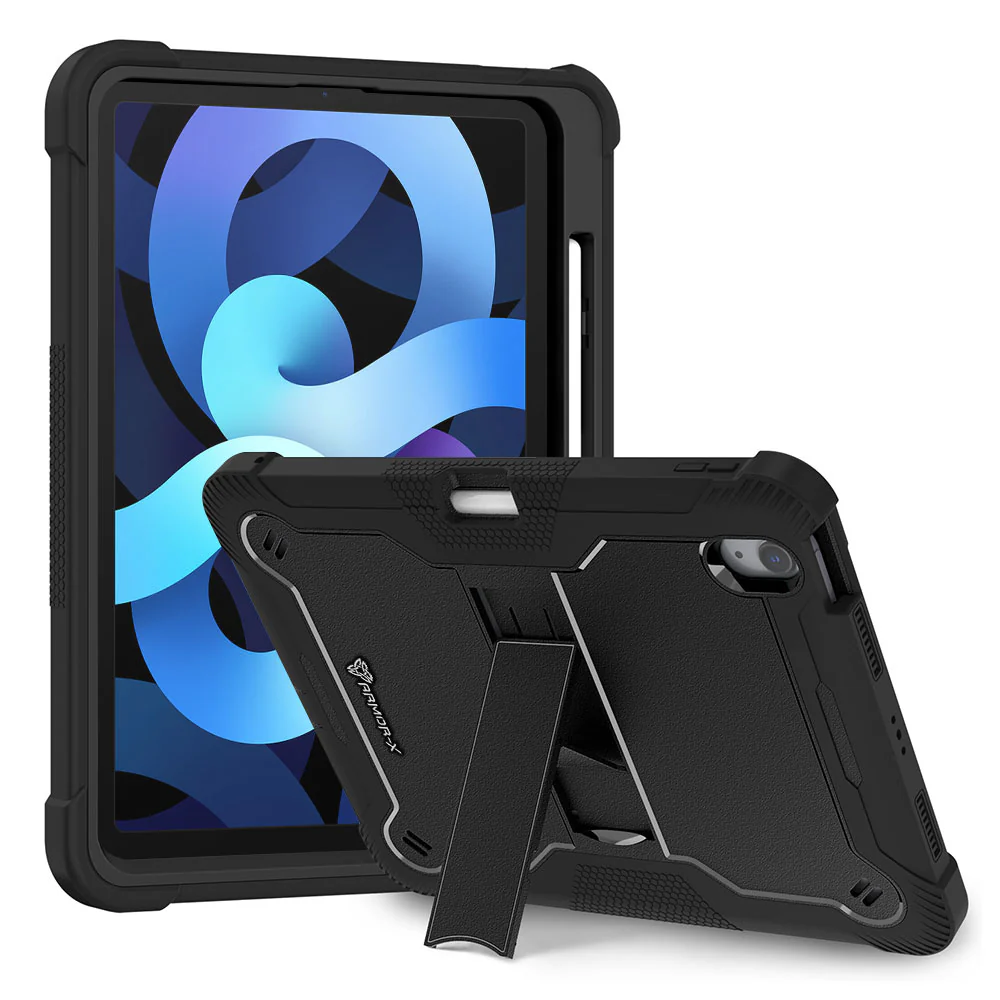 VPN-iPad-A5 | iPad Air 4 2020 / iPad Air 5 2022 | 3 layers Protective Rugged Case with kick-stand