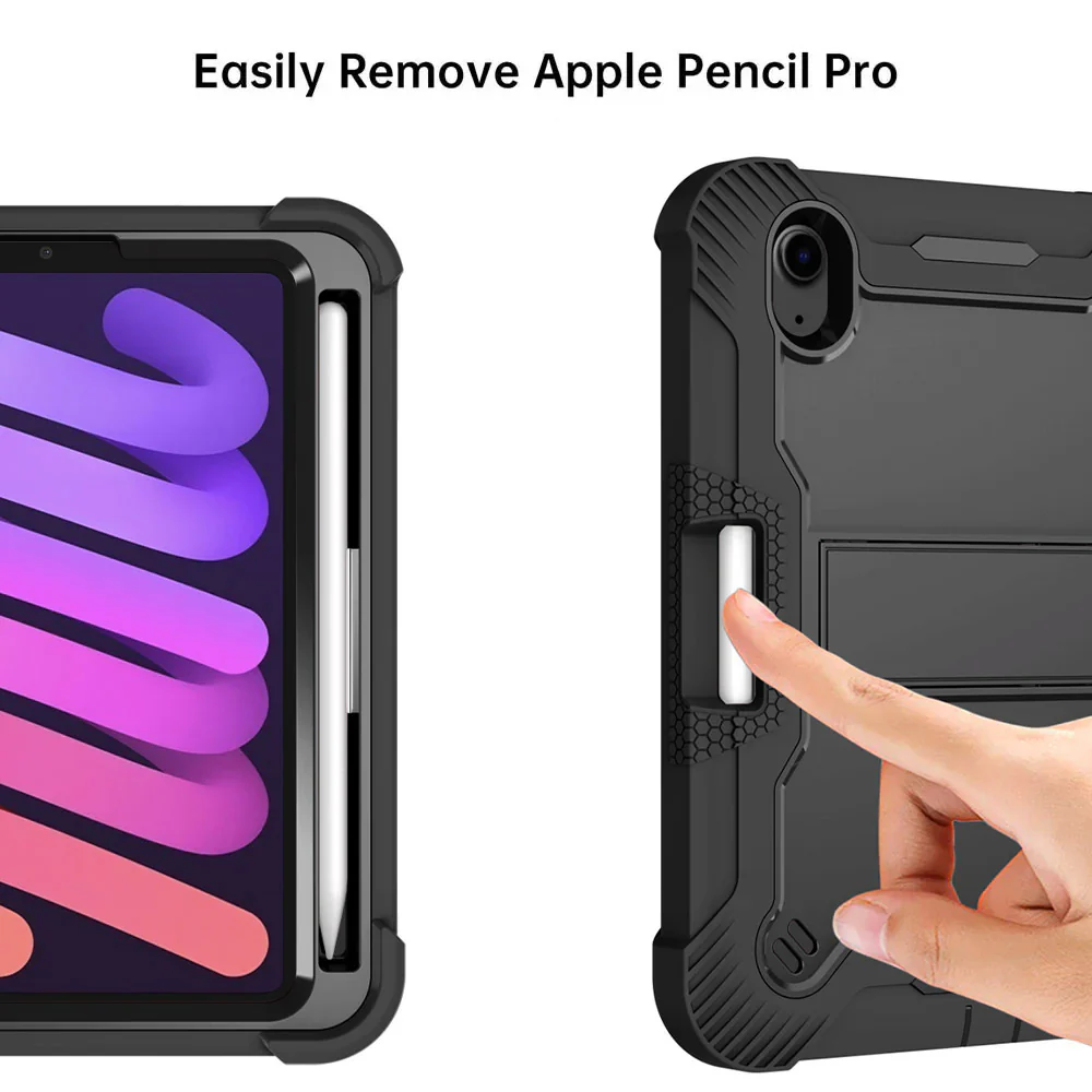 VPN-iPad-M6 | iPad mini (A17 Pro) | 3 layers Protective Rugged Case with kick-stand - Image 7