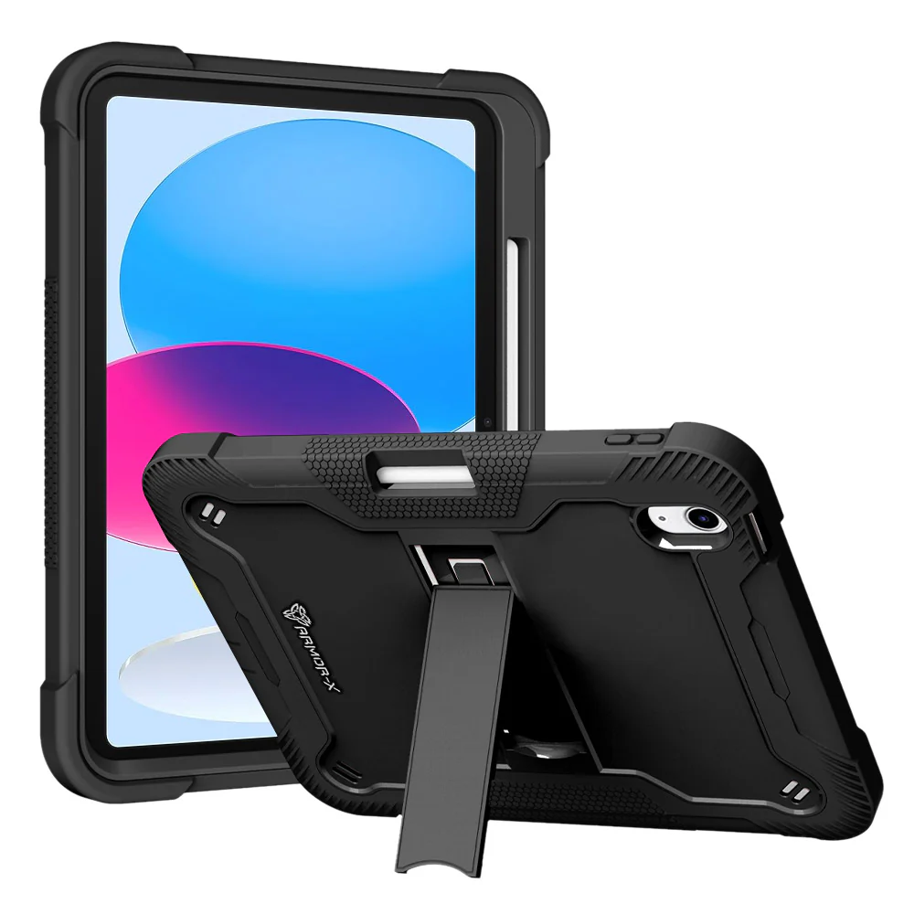VPN-iPad-N5 | iPad 10.9 (10th Gen.) | 3 layers Protective Rugged Case with kick-stand
