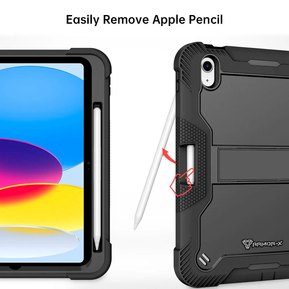 VPN-iPad-N5 | iPad 10.9 (10th Gen.) | 3 layers Protective Rugged Case with kick-stand - Image 7