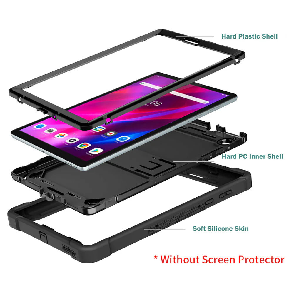 VPN-LN-K10 | Lenovo Tab K10 ( TB-X6C6F/X/L TB-X6C6NBF/X/L ) | 3 layers Protective Rugged Case with kick-stand - Image 4