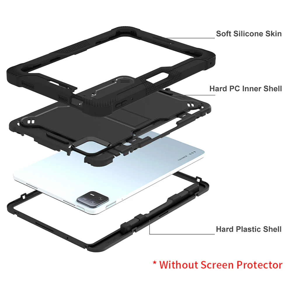 VPN-Mi-PAD6 | Xiaomi Pad 6 / 6 Pro | 3 layers Protective Rugged Case with kick-stand - Image 8