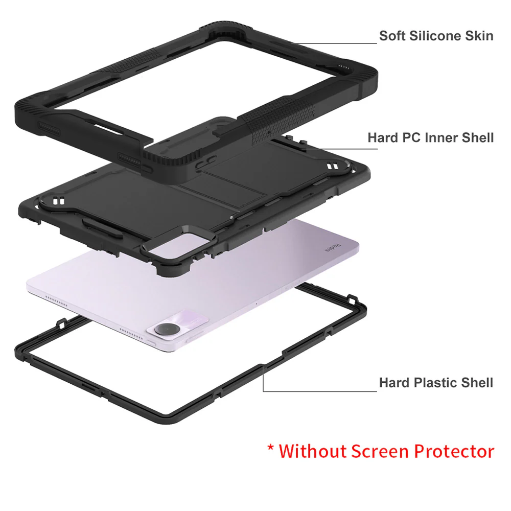 VPN-Mi-RMPSE | Xiaomi Redmi Pad SE ( 11" ) | 3 layers Protective Rugged Case with kick-stand - Image 6