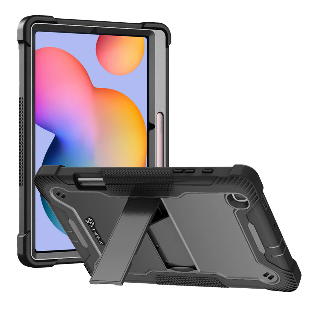 VPN-SS-P610 | Samsung Galaxy Tab S6 Lite SM-P620 P625 (2024) / SM-P613 P619 (2022) / SM-P610 P615 (2020) | 3 layers Protective Rugged Case with kick-stand