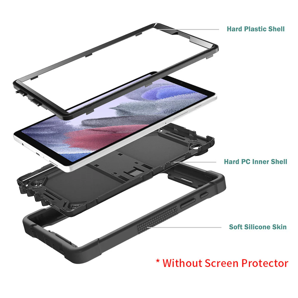 VPN-SS-T225 | Samsung Galaxy Tab A7 Lite SM-T225 / SM-T220 / SM-T225N / SM-T227U | 3 layers Protective Rugged Case with kick-stand - Image 6