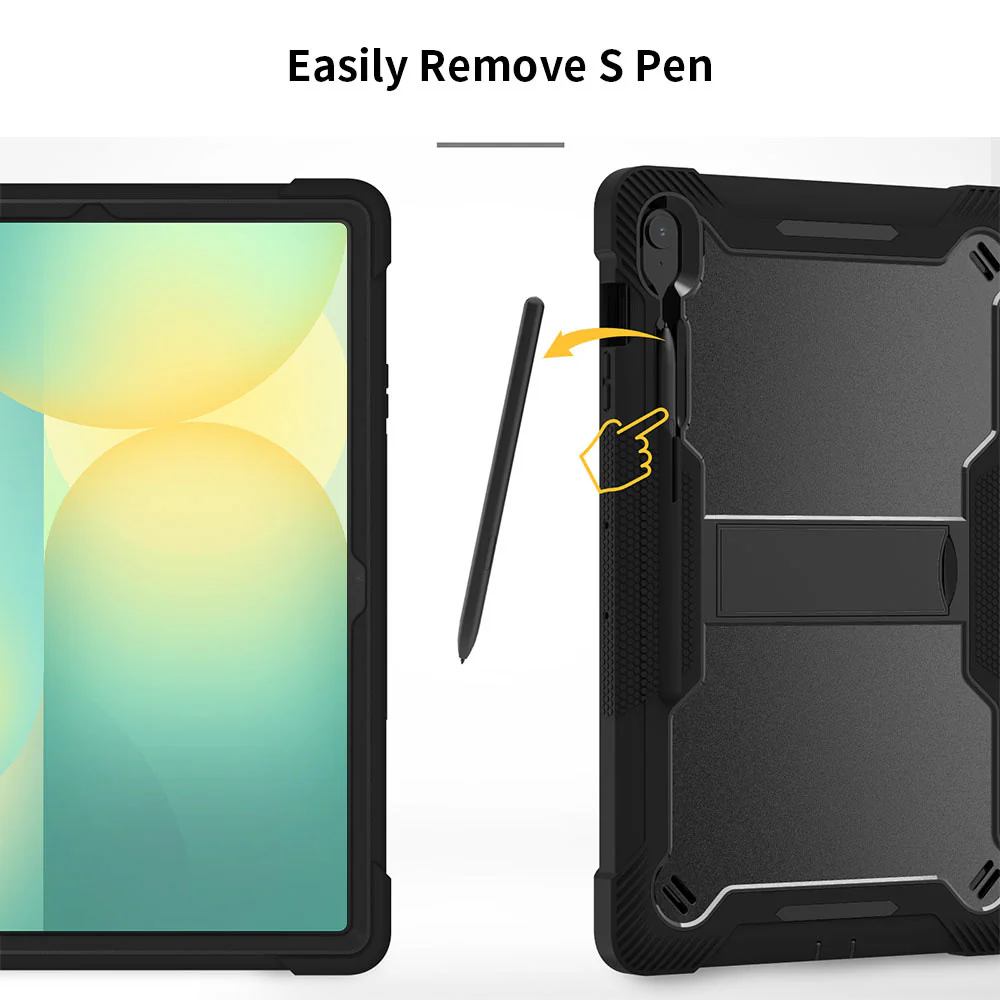 VPN-SS-X620 | Samsung Galaxy Tab S10 FE+ S10 FE Plus SM-X620 X626 X628 | 3 layers Protective Rugged Case with kick-stand - Image 9