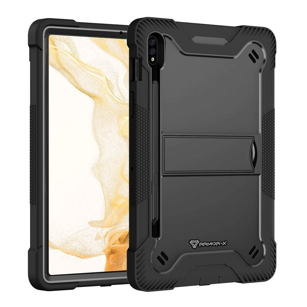 VPN-SS-X700 | Samsung Galaxy Tab S7 SM-T870 / SM-T875 / SM-T876B | 3 layers Protective Rugged Case with kick-stand - Image 7