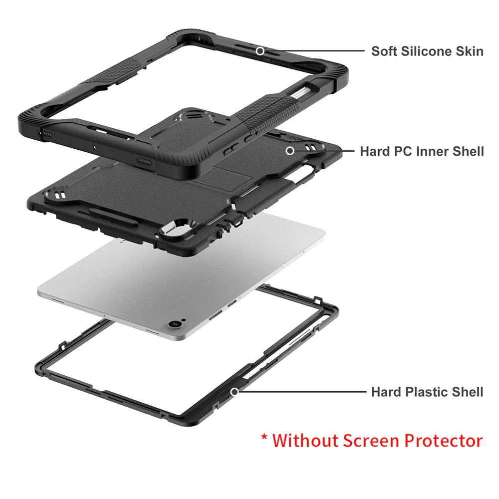 VPN-SS-X730 | Samsung Galaxy Tab S11 SM-X730 / X736 / X738 | 3 layers Protective Rugged Case with kick-stand - Image 6