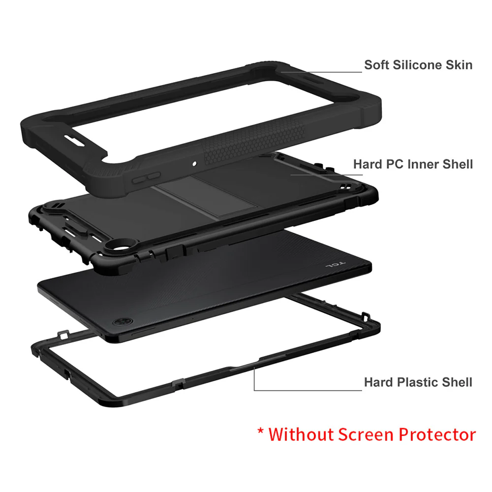 VPN-TCL-105G | TCL Tab 10 5G 9183G 10.1 | 3 layers Protective Rugged Case with kick-stand - Image 8