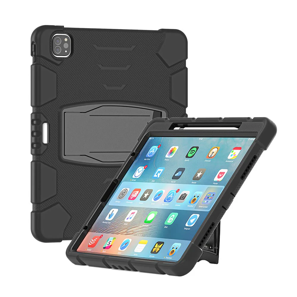 VRN-iPad-PR7 | iPad Pro 12.9 ( 3rd / 4th Gen. ) 2018 / 2020 | 3 layers Protective Rugged Case with kick-stand - Image 3