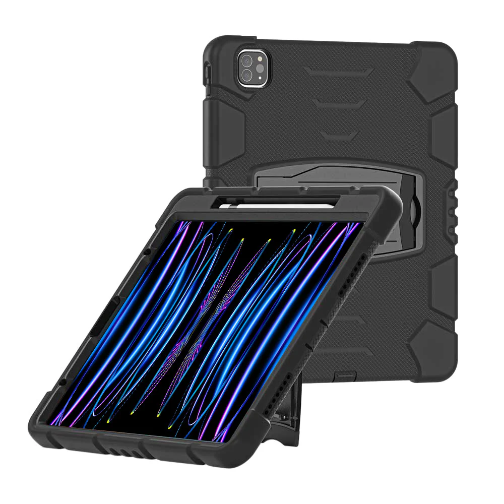 VRN-iPad-PR9 | iPad Pro 12.9 ( 5th / 6th Gen. ) 2021 / 2022 | 3 layers Protective Rugged Case with kick-stand - Image 3