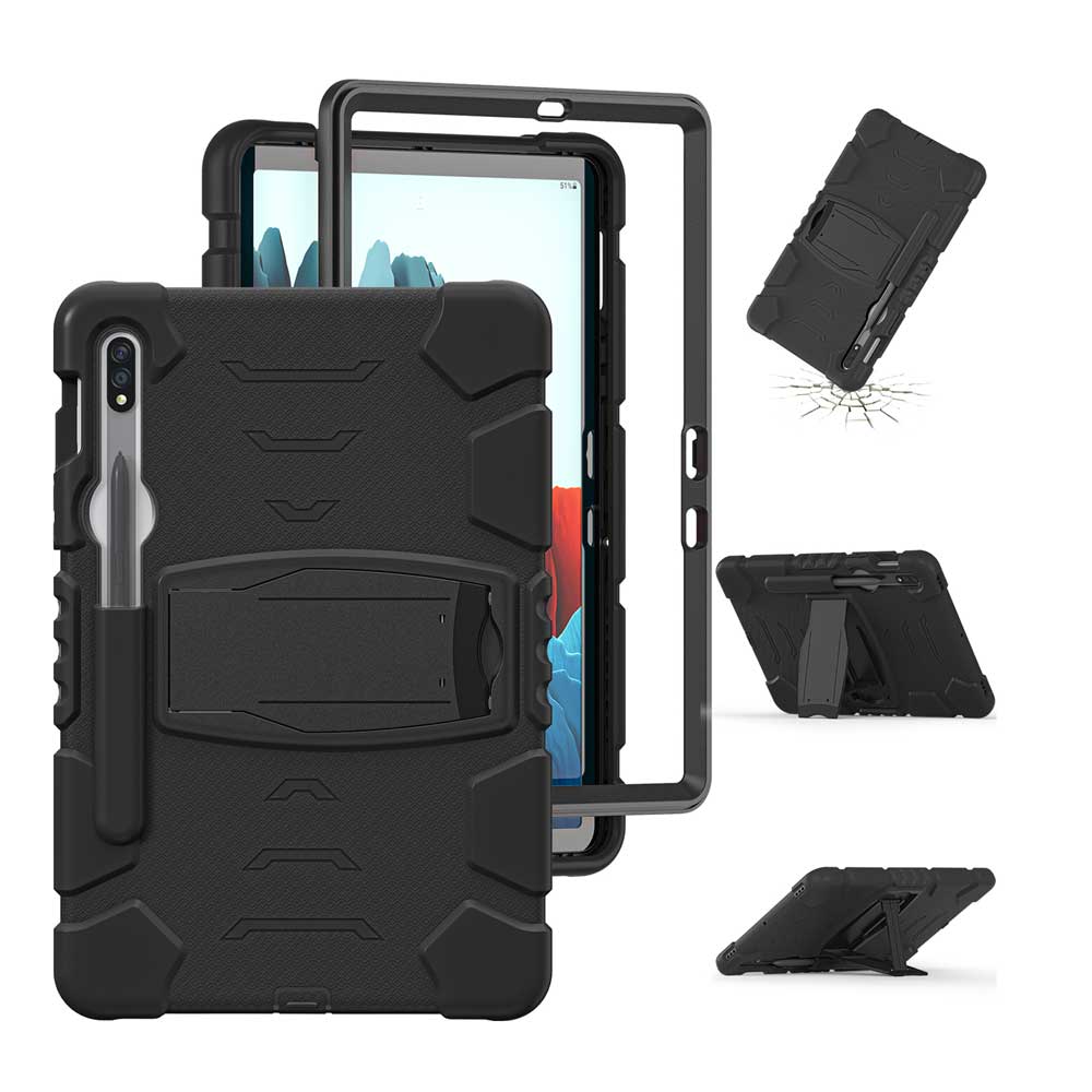 VRN-SS-S7 | Samsung Galaxy Tab S8 SM-X700 / SM-X706 | 3 layers Protective Rugged Case with kick-stand - Image 4
