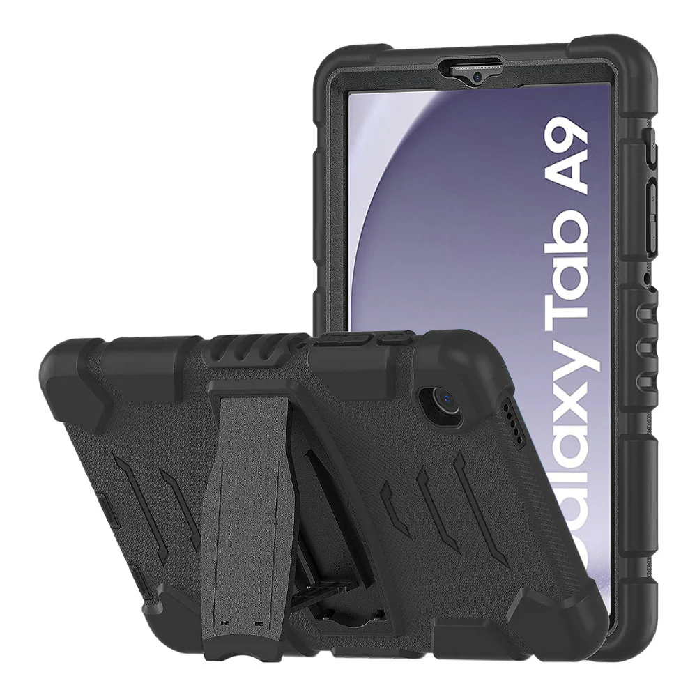 VRN-SS-X110 | Samsung Galaxy Tab A9 ( 8.7" ) SM-X110 / SM-X115 | 3 layers Protective Rugged Case with kick-stand