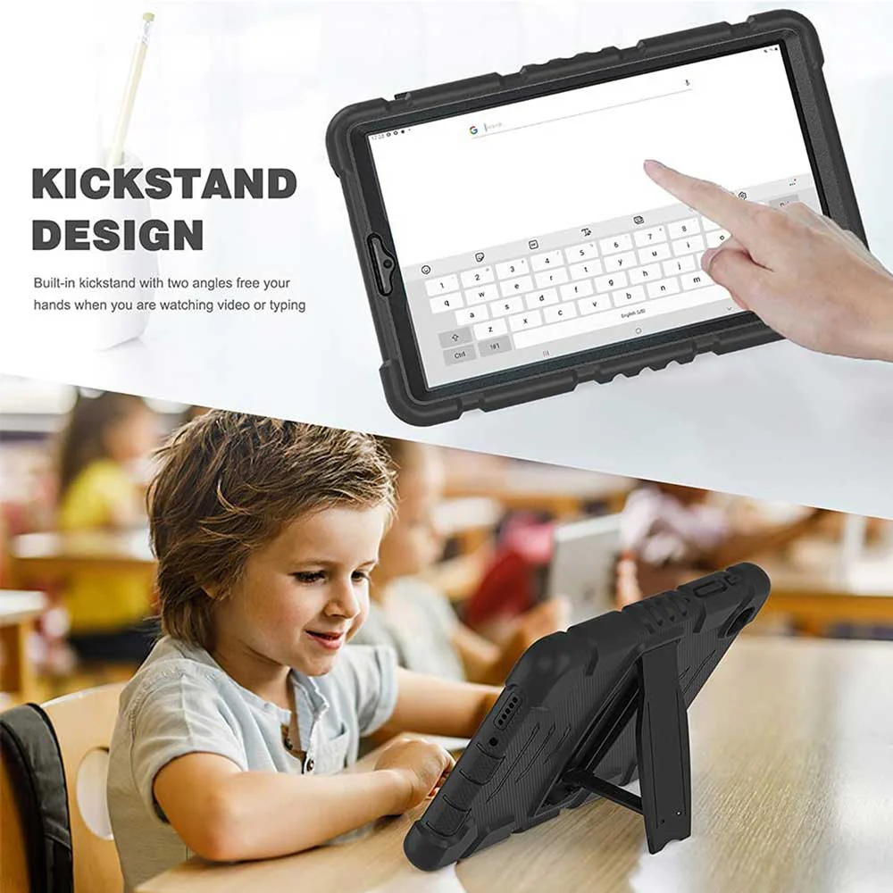 VRN-SS-X110 | Samsung Galaxy Tab A9 ( 8.7" ) SM-X110 / SM-X115 | 3 layers Protective Rugged Case with kick-stand - Image 6