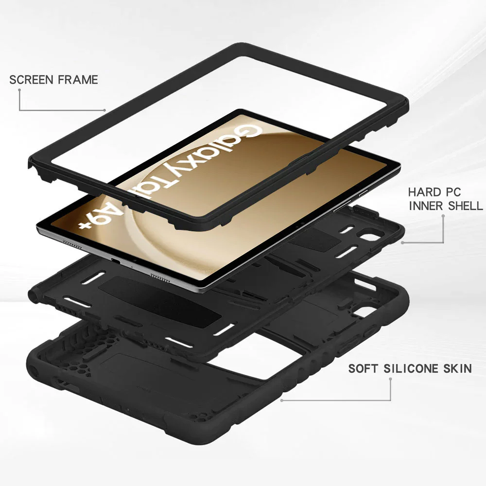 VRN-SS-X230 | Samsung Galaxy Tab A11+ A11 Plus ( 11" ) SM-X230 / SM-X235 / SM-X236 / SM-X238 | 3 layers Protective Rugged Case with kick-stand - Image 2