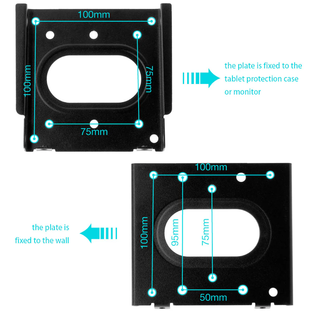 VSA-C02 | Slim Wall VESA Mount ( 75x75mm | 100x100mm ) | Design for Tablet / Monitor - Image 3