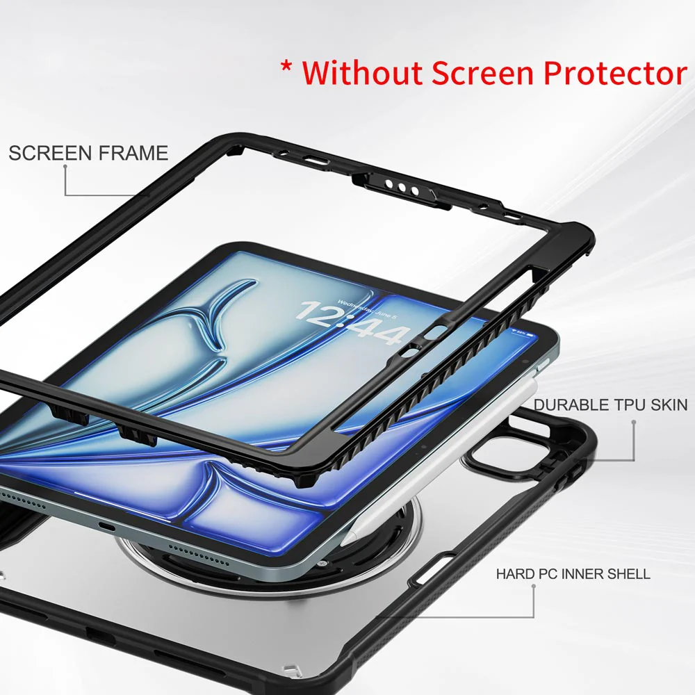 VSA-HVN-iPad-A5 | iPad Air 4 2020 / iPad Air 5 2022 | 2 Layers Rugged VESA Tablet Case with Wall Mount - Image 7
