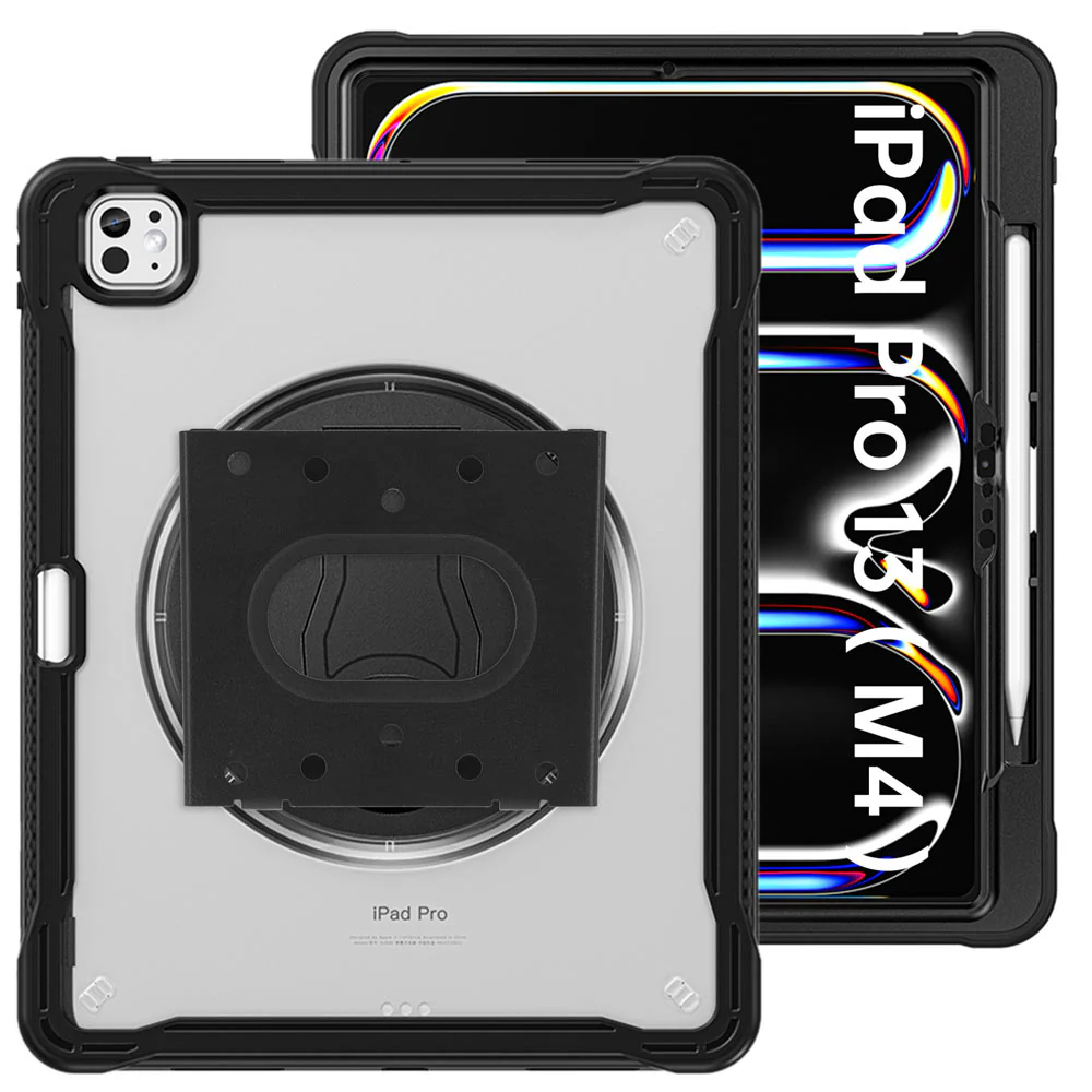VSA-HVN-iPad-PR10 | iPad Pro 13 (M4) / (M5) | 2 Layers Rugged VESA Tablet Case with Wall Mount