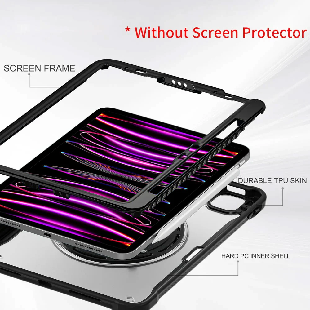 VSA-HVN-iPad-PR10 | iPad Pro 13 (M4) / (M5) | 2 Layers Rugged VESA Tablet Case with Wall Mount - Image 7