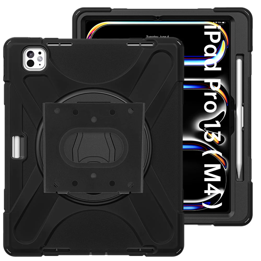 VSA-JVN-iPad-PR10 | iPad Pro 13 (M4) / (M5) | Ultra 3 Layers Rugged VESA Tablet Case with Wall Mount
