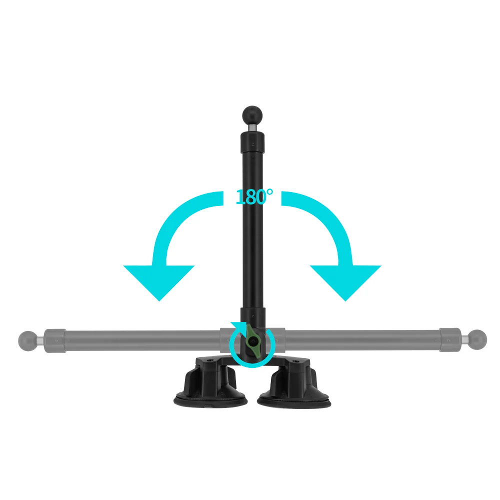 XMA-P65 | Dual Suction Cup Mount Base with Long Arm - Image 3