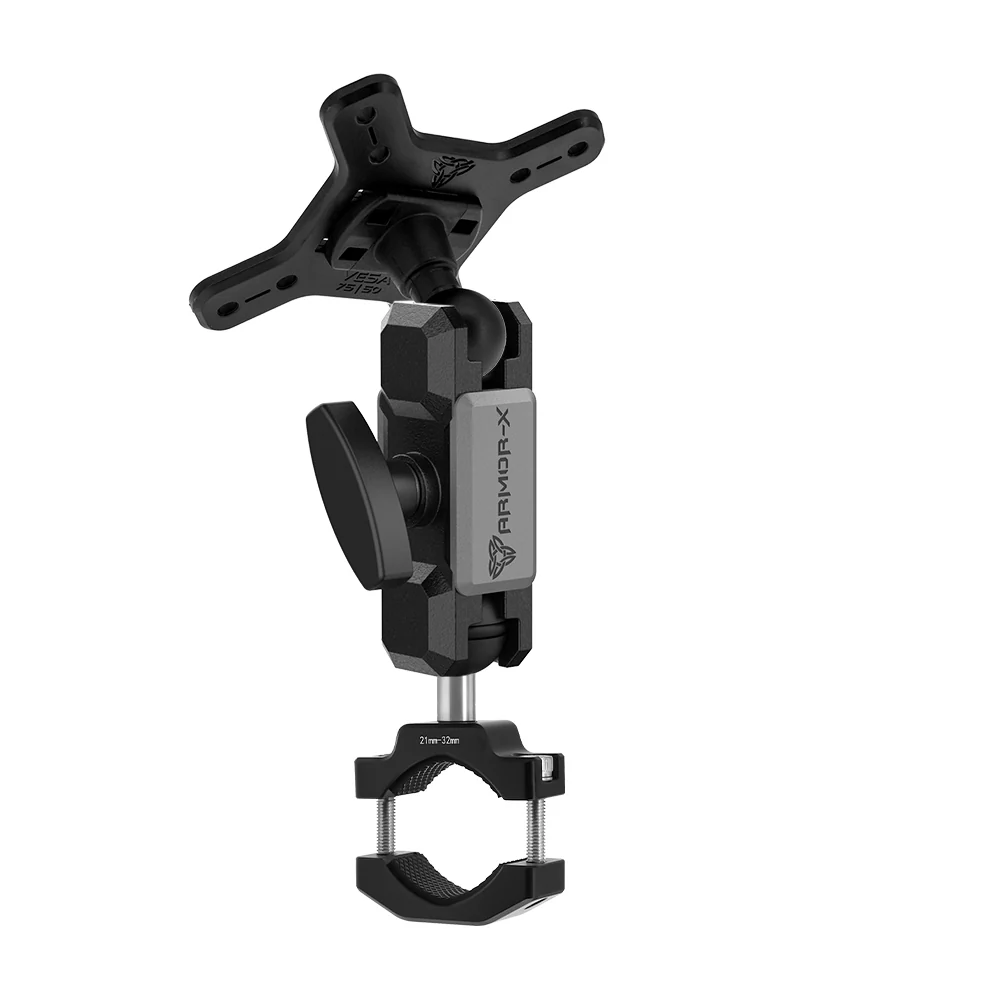 VSA-P67 | Bar Clamp VESA Mount ( 75x75mm | 50x50mm ) | ⌀10-32mm | Design for Tablet