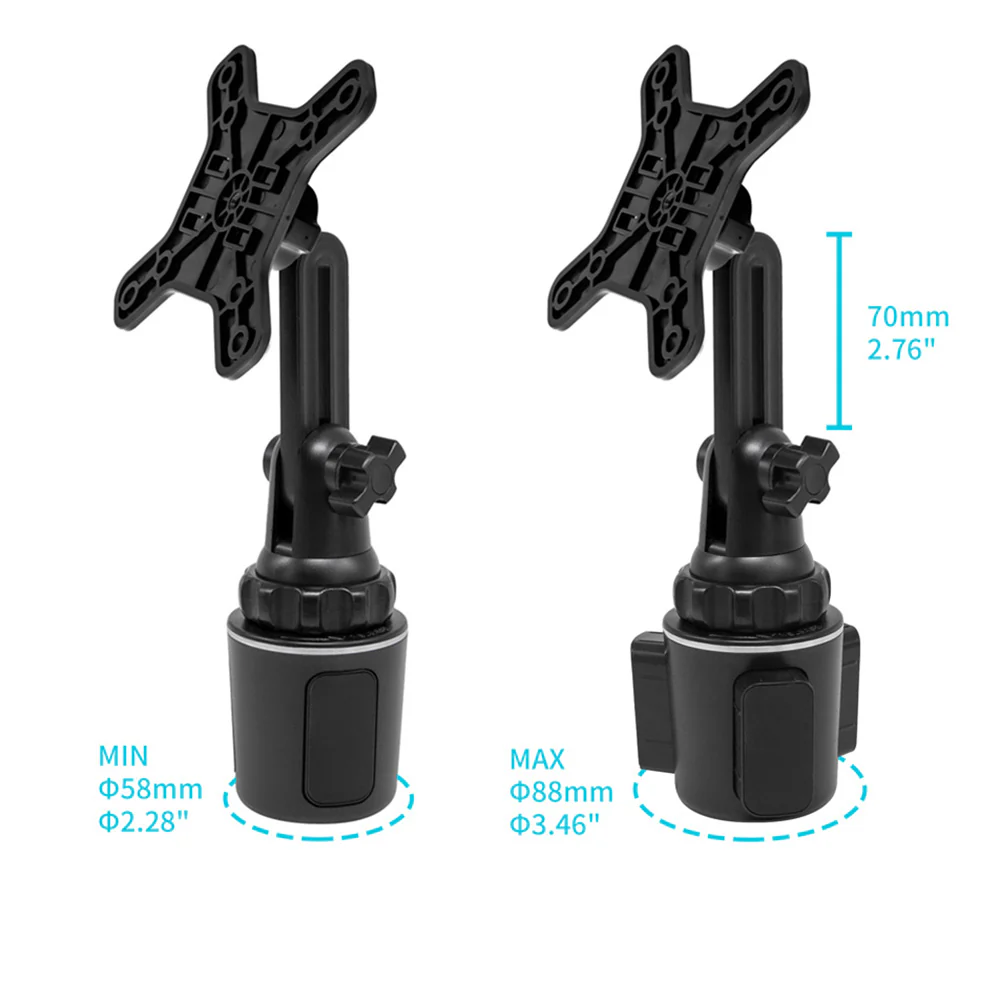 VSA-X107 | Cup Holder Mount For Car VESA Mount ( 75x75mm | 50x50mm ) | Design for Tablet - Image 4