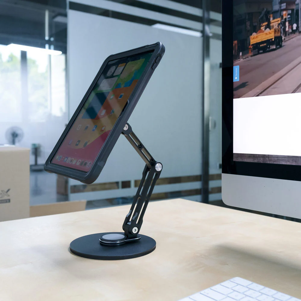 VSA-X154 | Adjustable Foldable Swivel Desktop VESA Mount ( 75x75mm | 50x50mm ) | Design for Tablet - Image 3