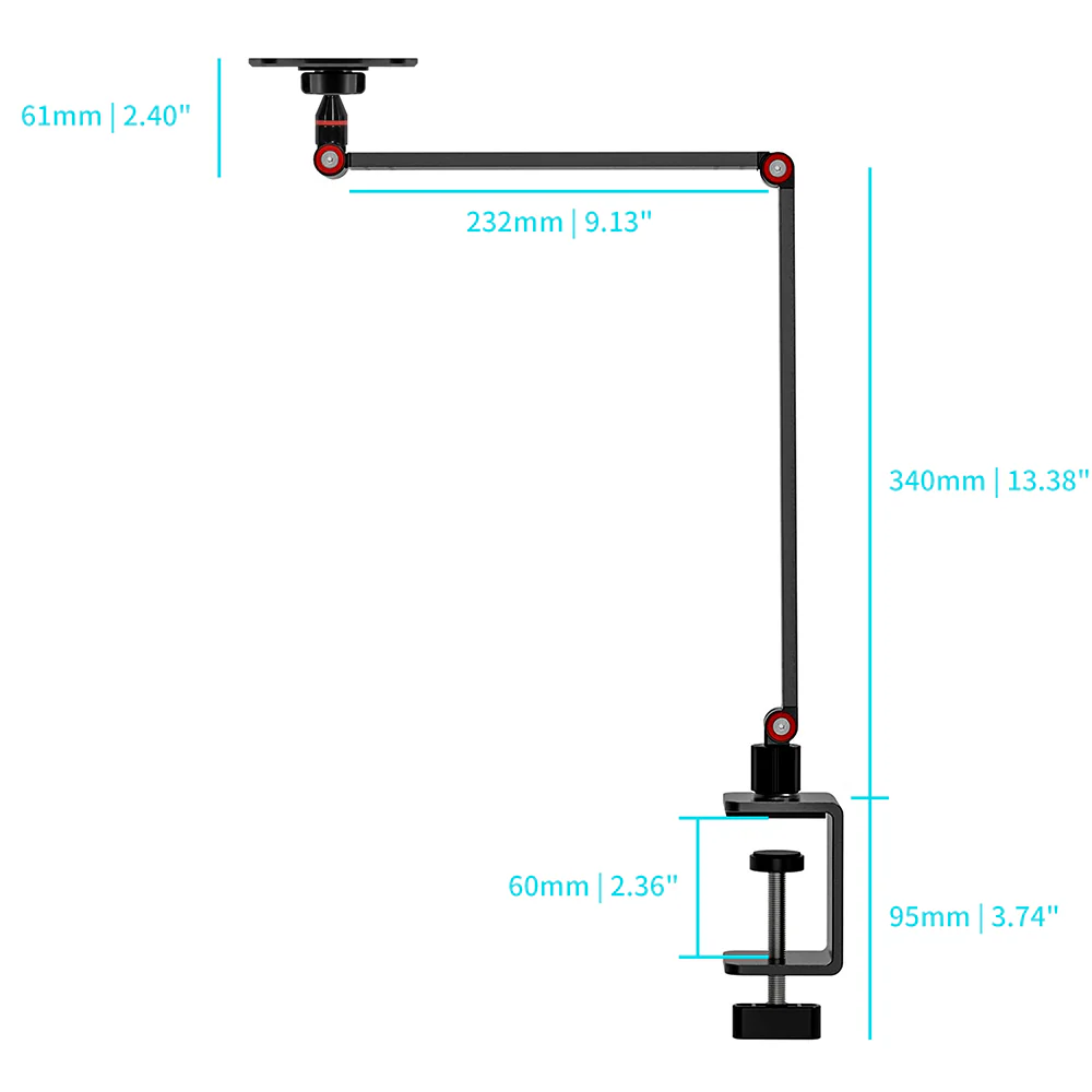 VSA-X163 | Foldable Tabletop Clamp VESA Mount ( 75x75mm | 50x50mm ) | Design for Tablet - Image 4