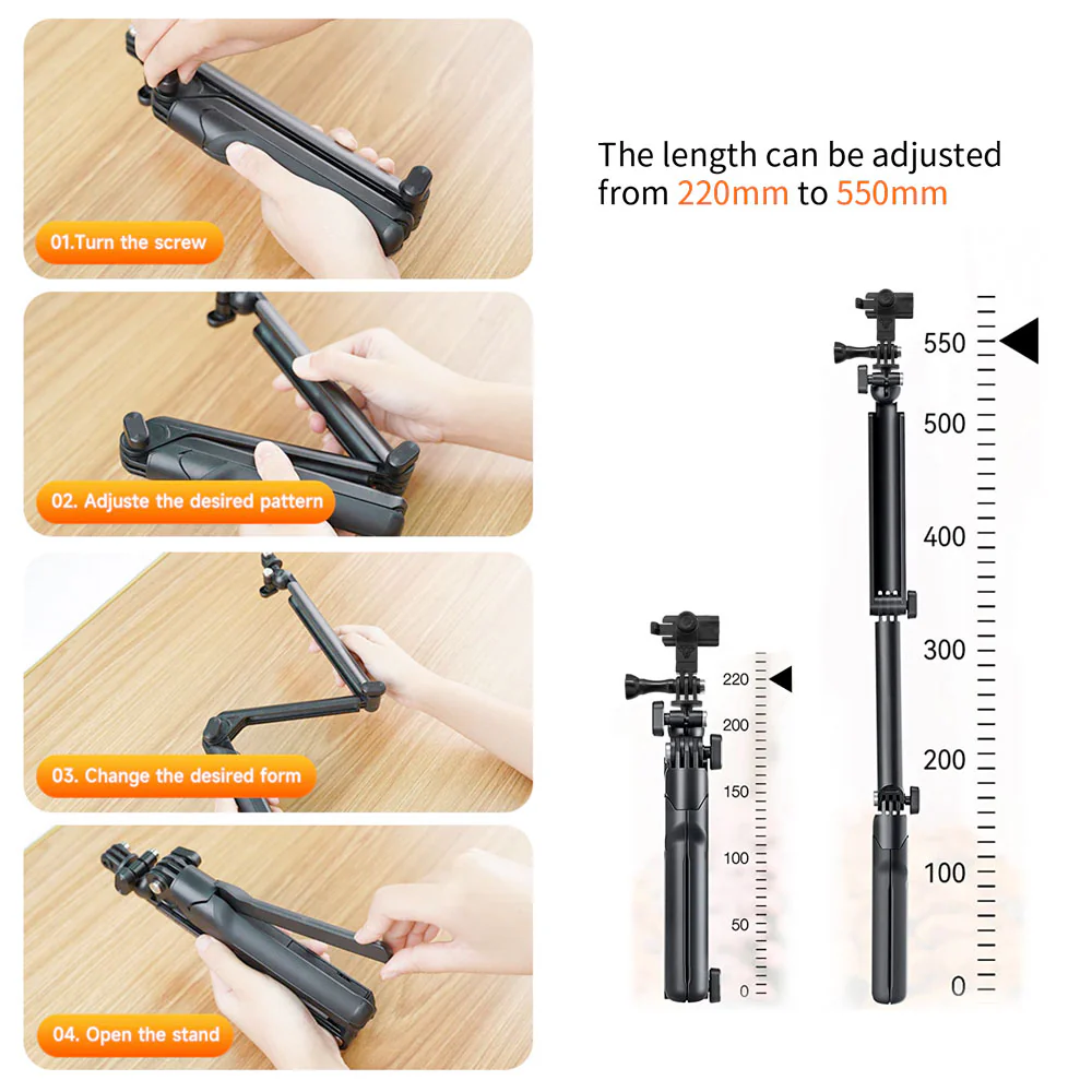 X138K | Flexible Extension Selfie Tripod Mount | TYPE-K For ActiveKEY - Image 4