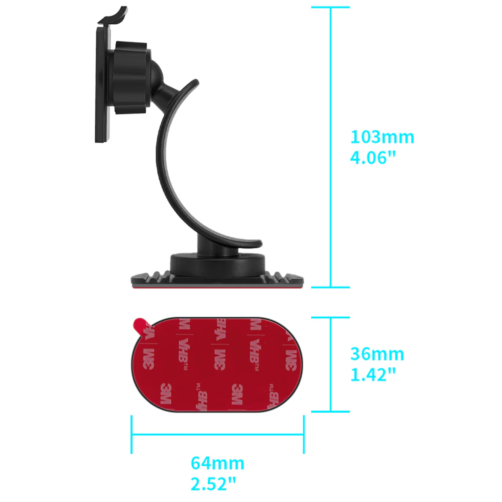 X145K | Adhesive Rotating Dashboard Mount | TYPE-K For ActiveKEY - Image 6
