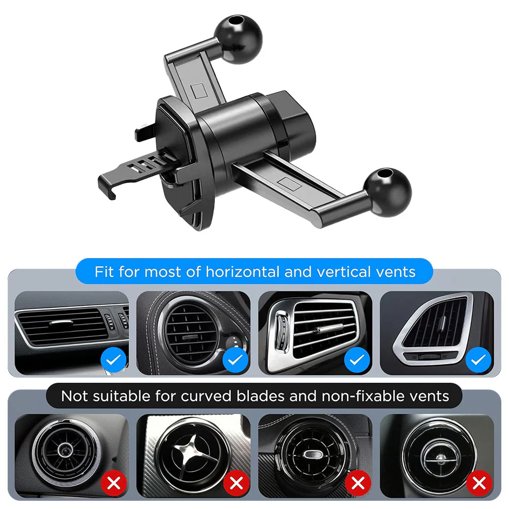 X149K | Dual Ball Car Air Vent Mount | TYPE-K For ActiveKEY - Image 2